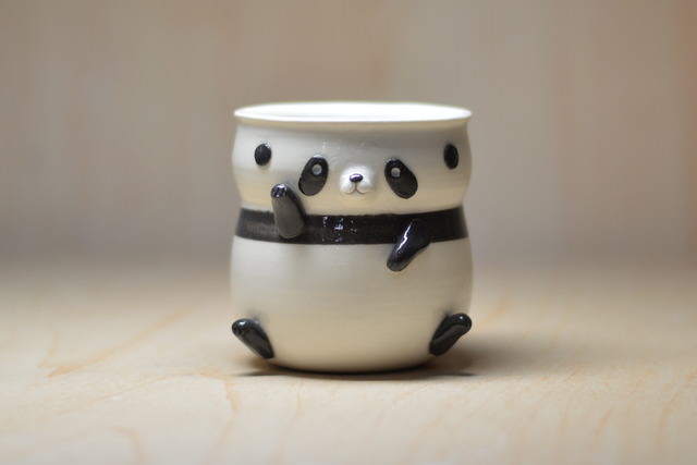 パンダ湯飲み 丸山陶房